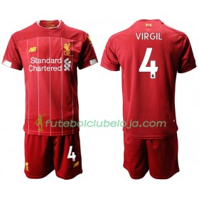 Camisola Liverpool VIRGIL 4 Criança Equipamento Principal 2019-2020 Manga Curta